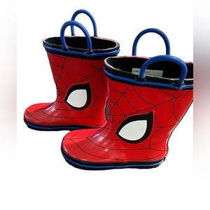 Spider-Man kids rain boots sz9/19